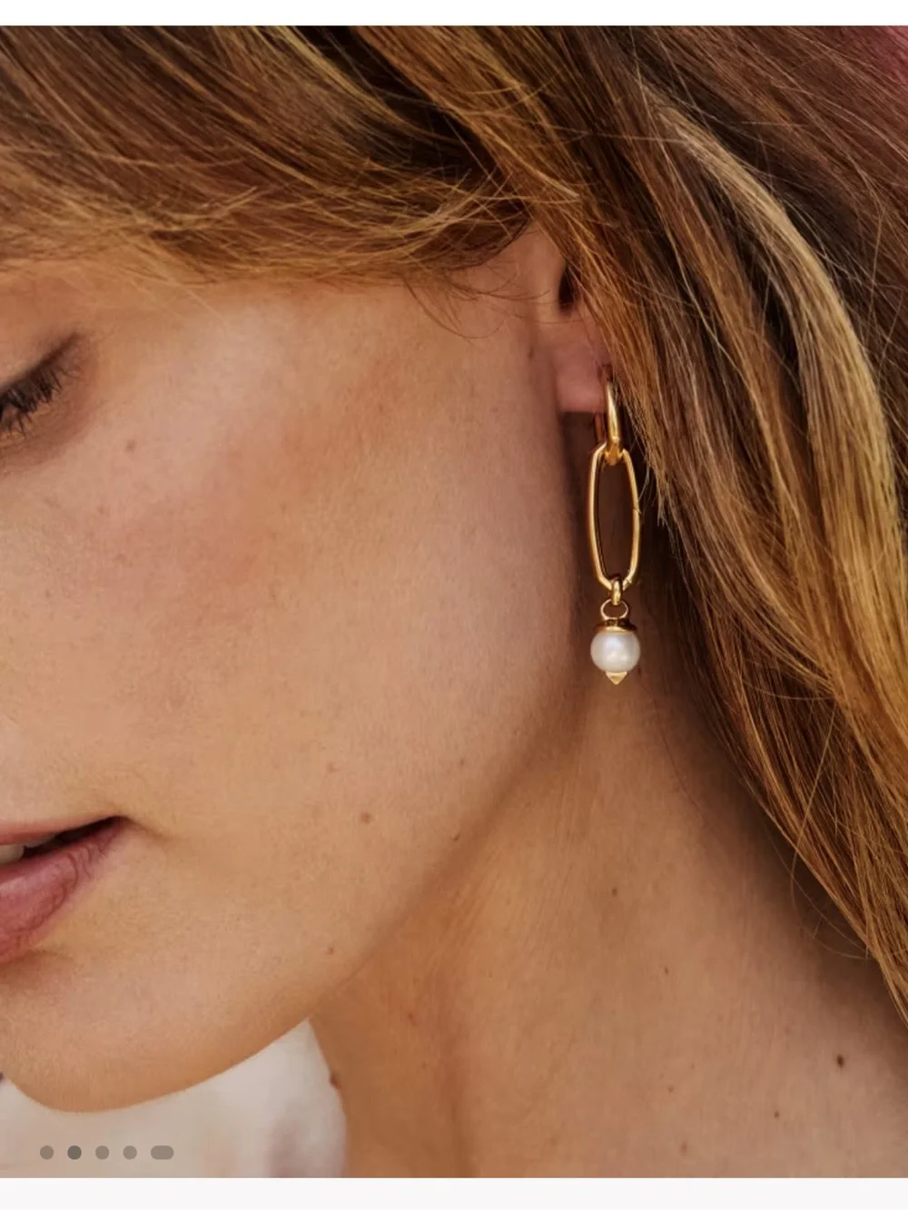 Kendra Scott Brooklyn Pearl Charm Earrings - Picture 1 of 8